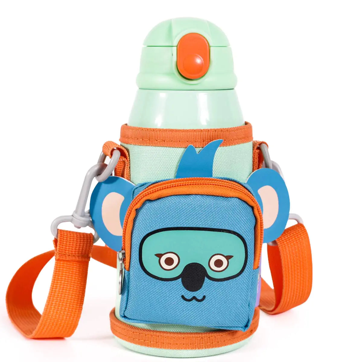 Kids Water Bottle with Bag Jungle Friends