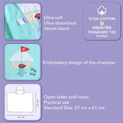 Milk&Moo Kids Poncho Sailor Octopus