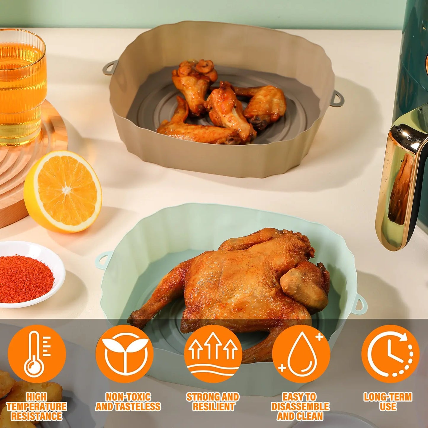 EasyClean Silicone Air Fryer Mats