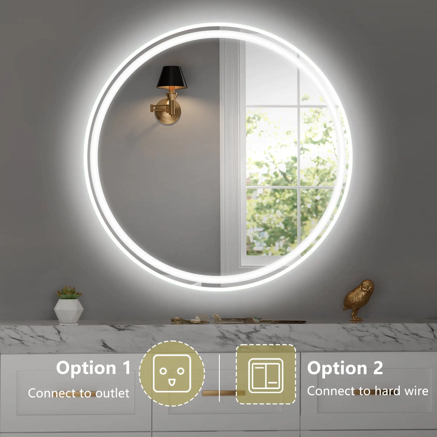 Round LED Bathroom Mirror