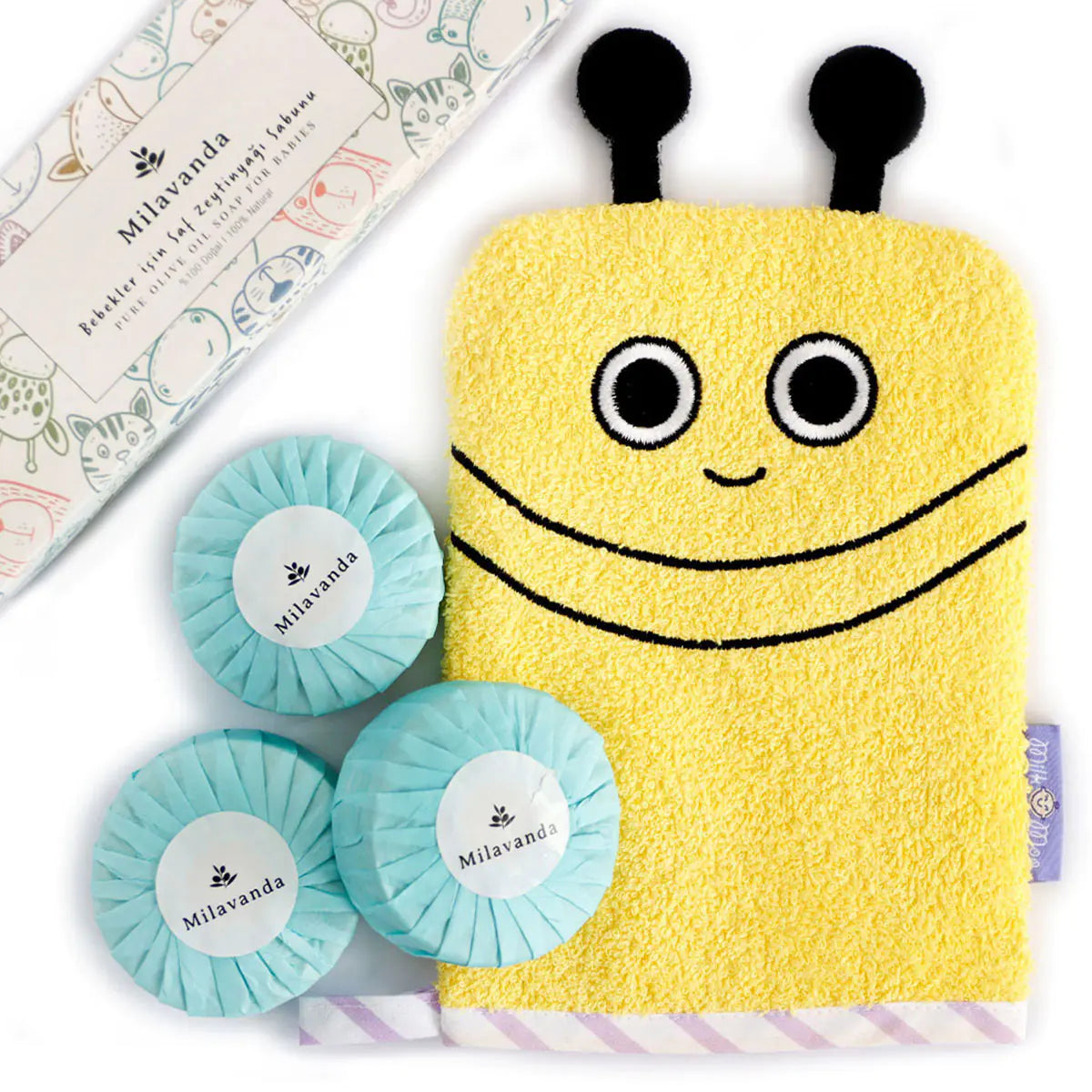 Milk&Moo Buzzy Bee Bath Glove & Soap Set